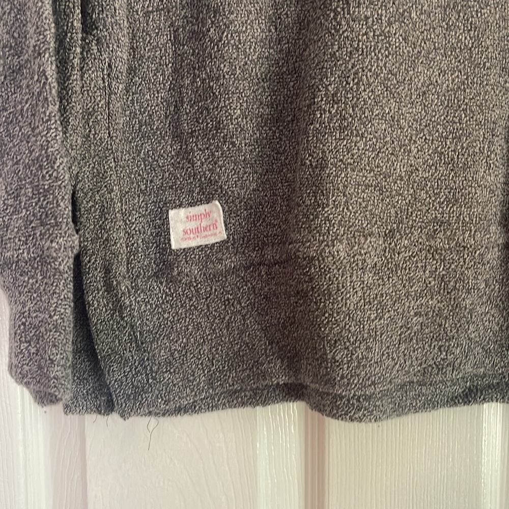 Simply Southern Gray Crewneck Terry Sweatshirt - Picture 3 of 4